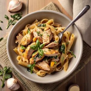 Creamy Garlic Chicken Pasta Recipe