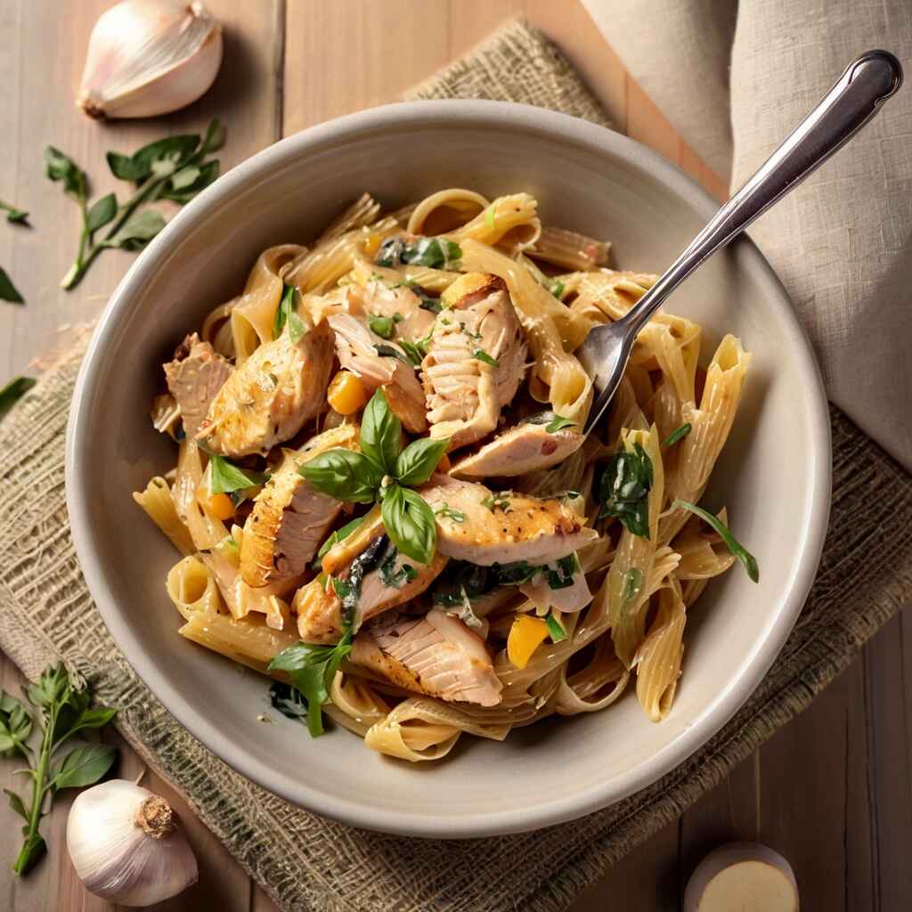 Creamy Garlic Chicken Pasta Recipe