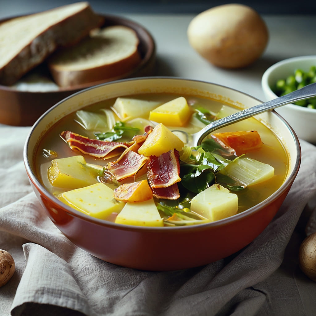 Irish Bacon Cabbage And Potato Soup Recipe