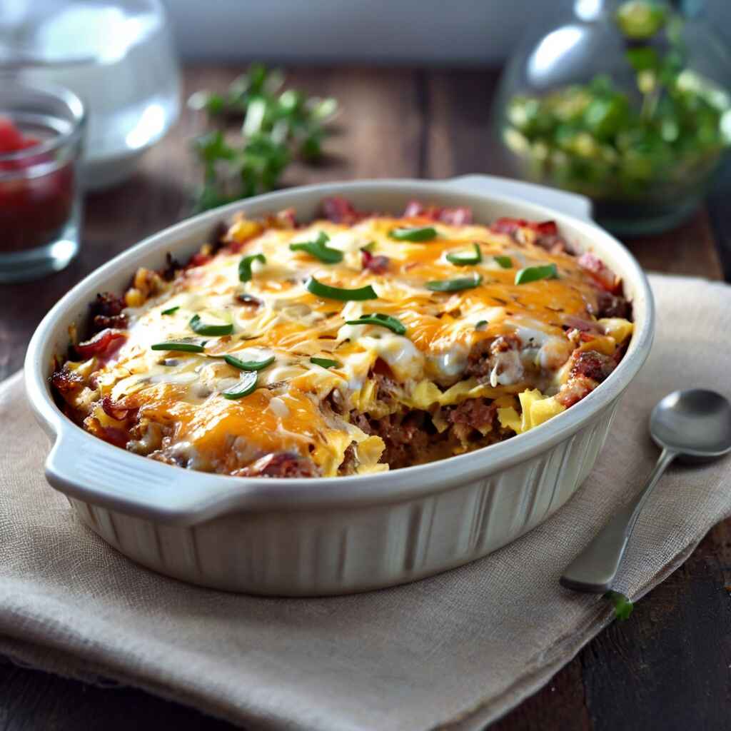 Low-Carb Bacon Cheeseburger Casserole Recipe