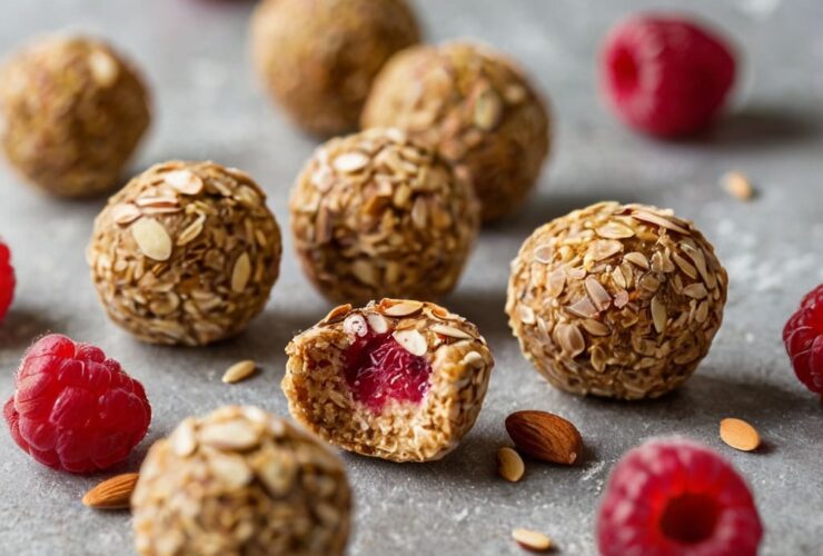 Raspberry Almond Energy Bites Recipe