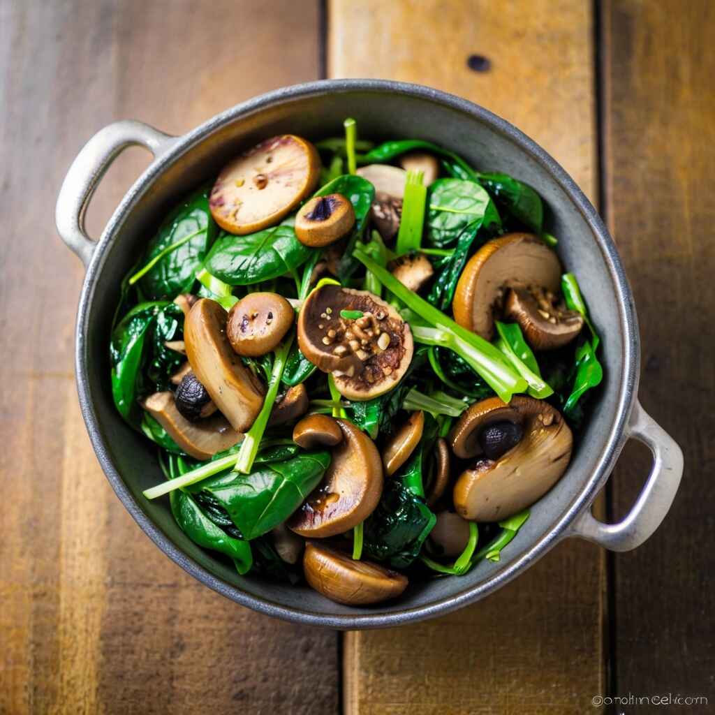 Sauteed Spinach And Mushrooms Recipe
